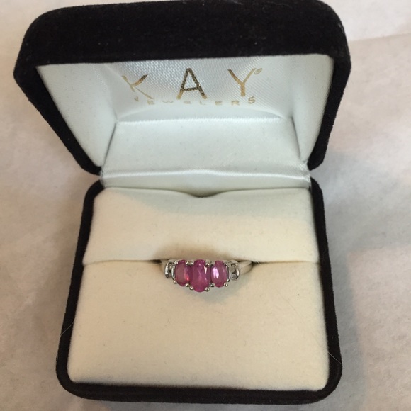 Kay Jewelers | Jewelry | Pink Sapphire Diamond Ring Size 6 | Poshmark